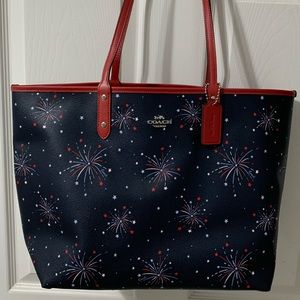 Coach Fireworks tote with wristlet